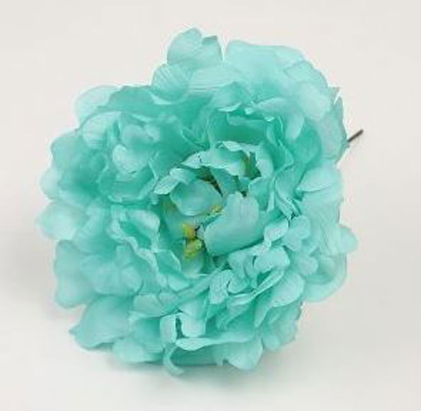 Pivoine Feria. Fleurs de Flamenco. Bleu Marine. 11cm